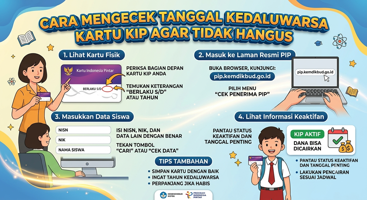 Cara Mengecek Tanggal Kedaluwarsa Kartu KIP Agar Tidak Hangus