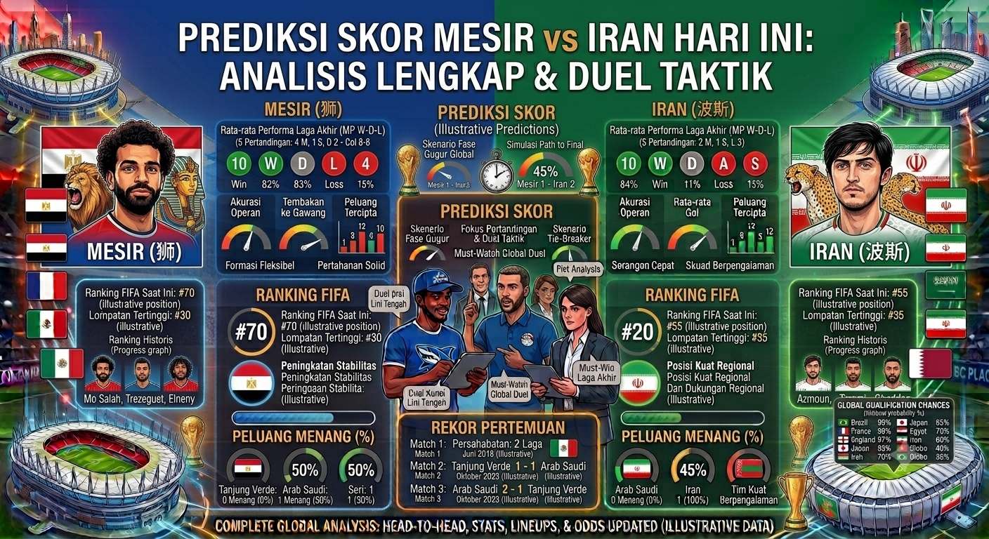 Prediksi Skor Mesir vs Iran Hari Ini: Analisis Kekuatan Tim, Pemain Kunci, dan Taktik Pertandingan