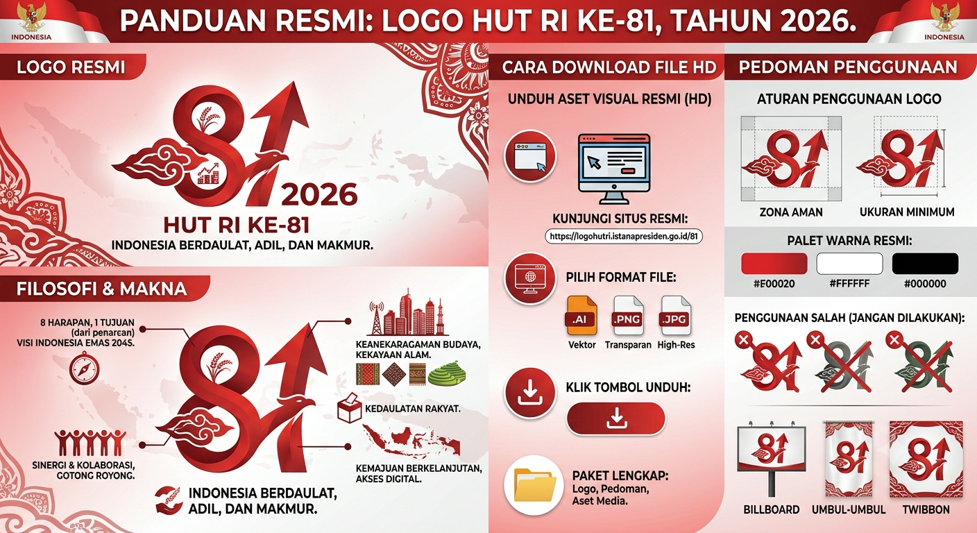 Logo HUT RI 81 Resmi 2026: Makna, Filosofi, dan Cara Download File HD