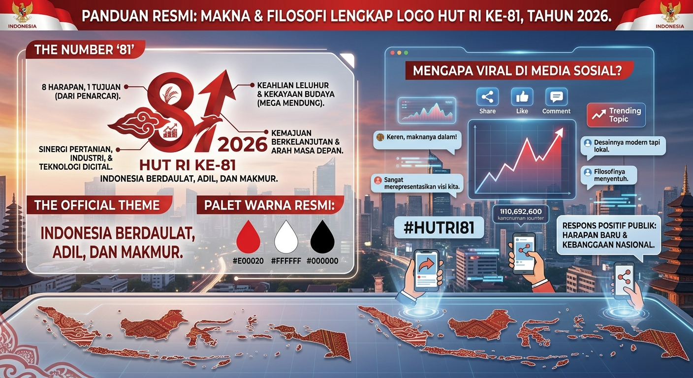 Makna Logo HUT RI 81 yang Viral di Media Sosial, Simak Filosofi Lengkapnya