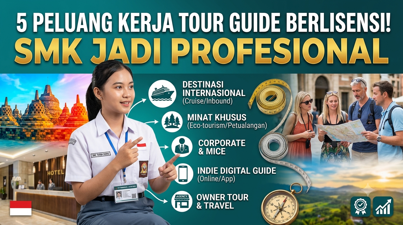 5 Peluang Kerja Menarik Lulusan SMK Pariwisata Sebagai Tour Guide Profesional Berlisensi