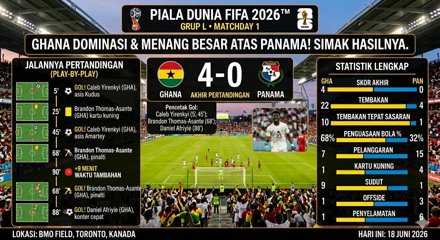 Ghana Kalahkan Panama? Simak Hasil dan Momen Penting Pertandingan