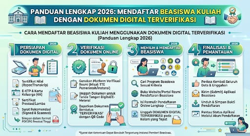 Cara Mendaftar Beasiswa Kuliah Menggunakan Dokumen Digital Terverifikasi (Panduan Lengkap 2026)