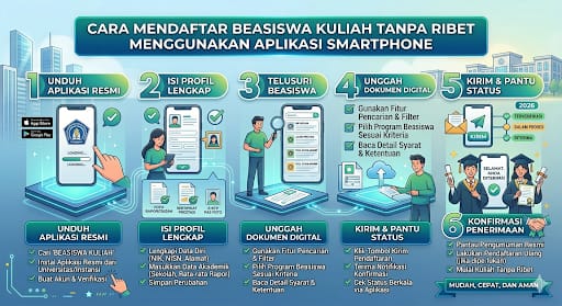 Cara Mendaftar Beasiswa Kuliah Tanpa Ribet Menggunakan Aplikasi Smartphone