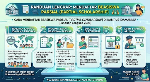 Cara Mendaftar Beasiswa Parsial (Partial Scholarship) di Kampus Idamanmu