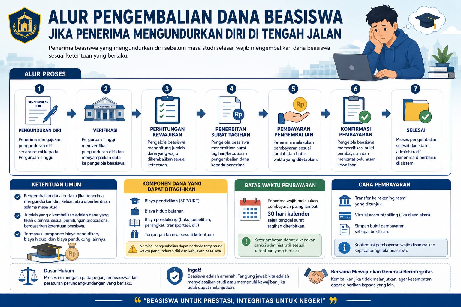 Alur Pengembalian Dana Beasiswa Jika Penerima Mengundurkan Diri di Tengah Jalan