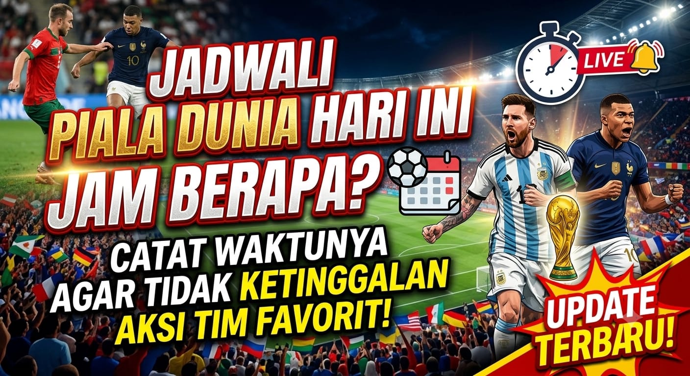 Jadwal Piala Dunia Hari Ini Jam Berapa? Catat Waktunya Agar Tidak Ketinggalan Aksi Tim Favorit!