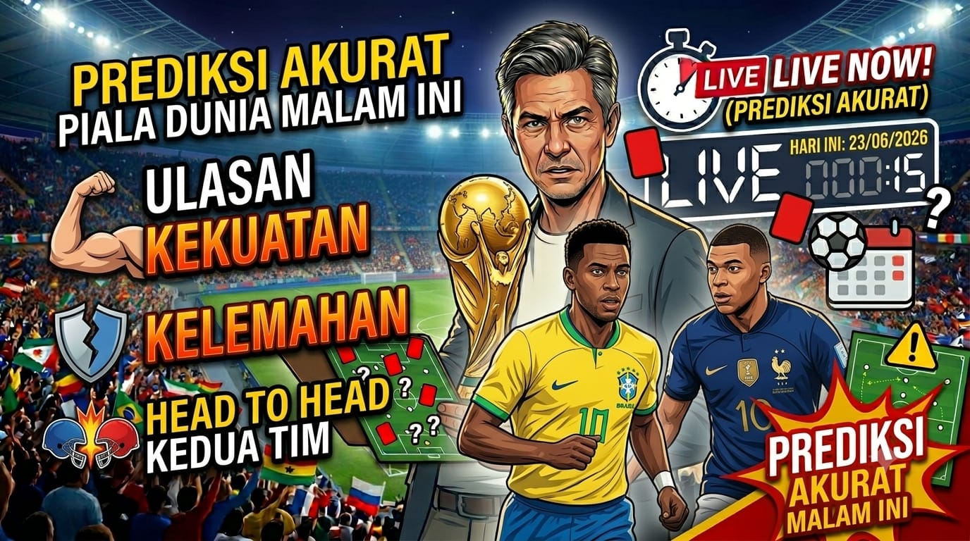 Prediksi Akurat Piala Dunia Malam Ini: Ulasan Kekuatan, Kelemahan, dan Head to Head Kedua Tim