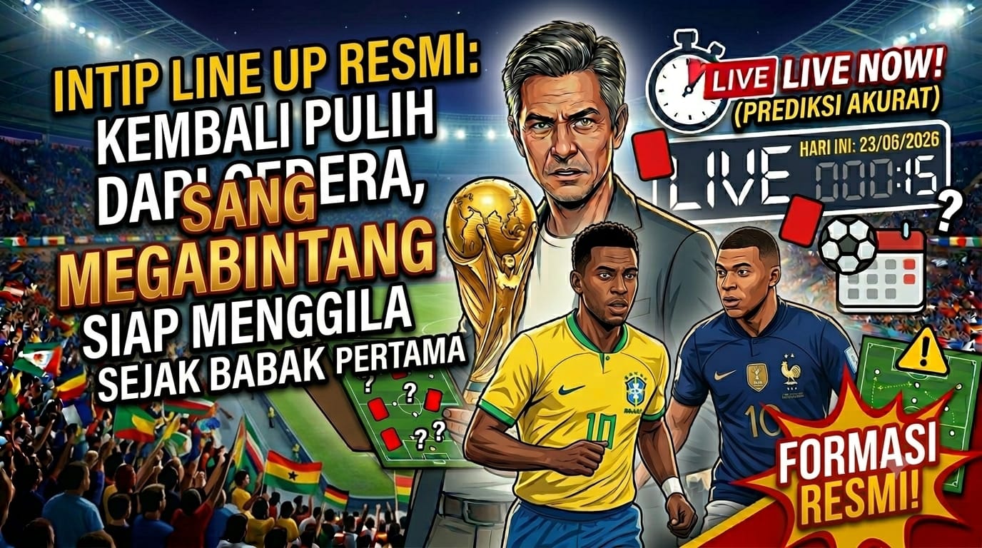 Intip Line Up Resmi: Kembali Pulih dari Cedera, Sang Megabintang Siap Menggila Sejak Babak Pertama