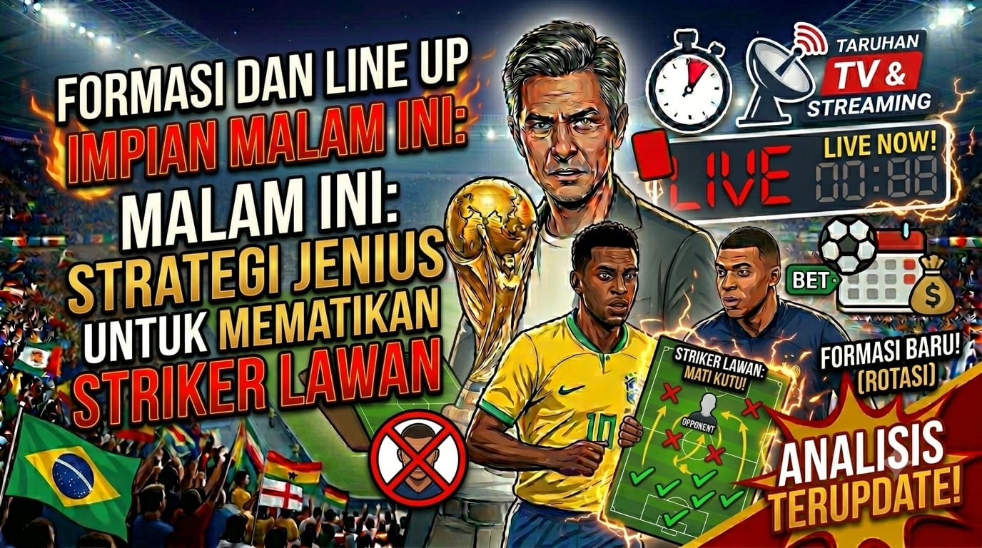 Formasi dan Line Up Impian Malam Ini: Strategi Jenius untuk Mematikan Pergerakan Striker Lawan