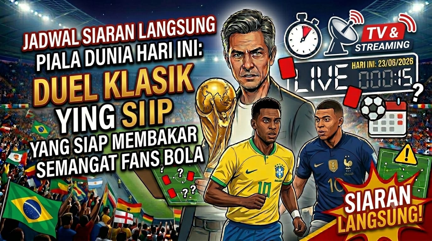 Jadwal Siaran Langsung Piala Dunia Hari Ini: Duel Klasik yang Siap Membakar Semangat Fans Bola