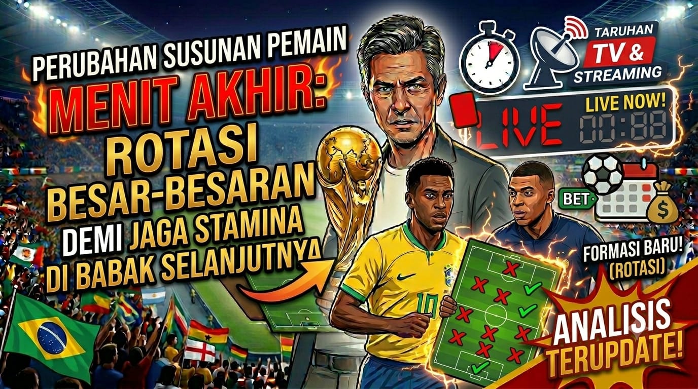 Perubahan Susunan Pemain Menit Akhir: Rotasi Besar-besaran Demi Jaga Stamina di Babak Selanjutnya