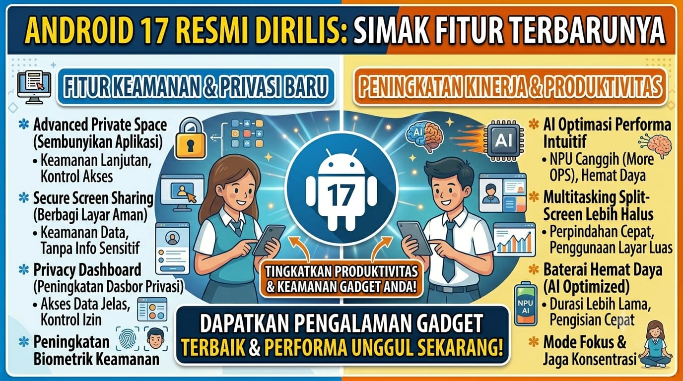 Android 17 Resmi Dirilis, Simak Fitur Terbarunya
