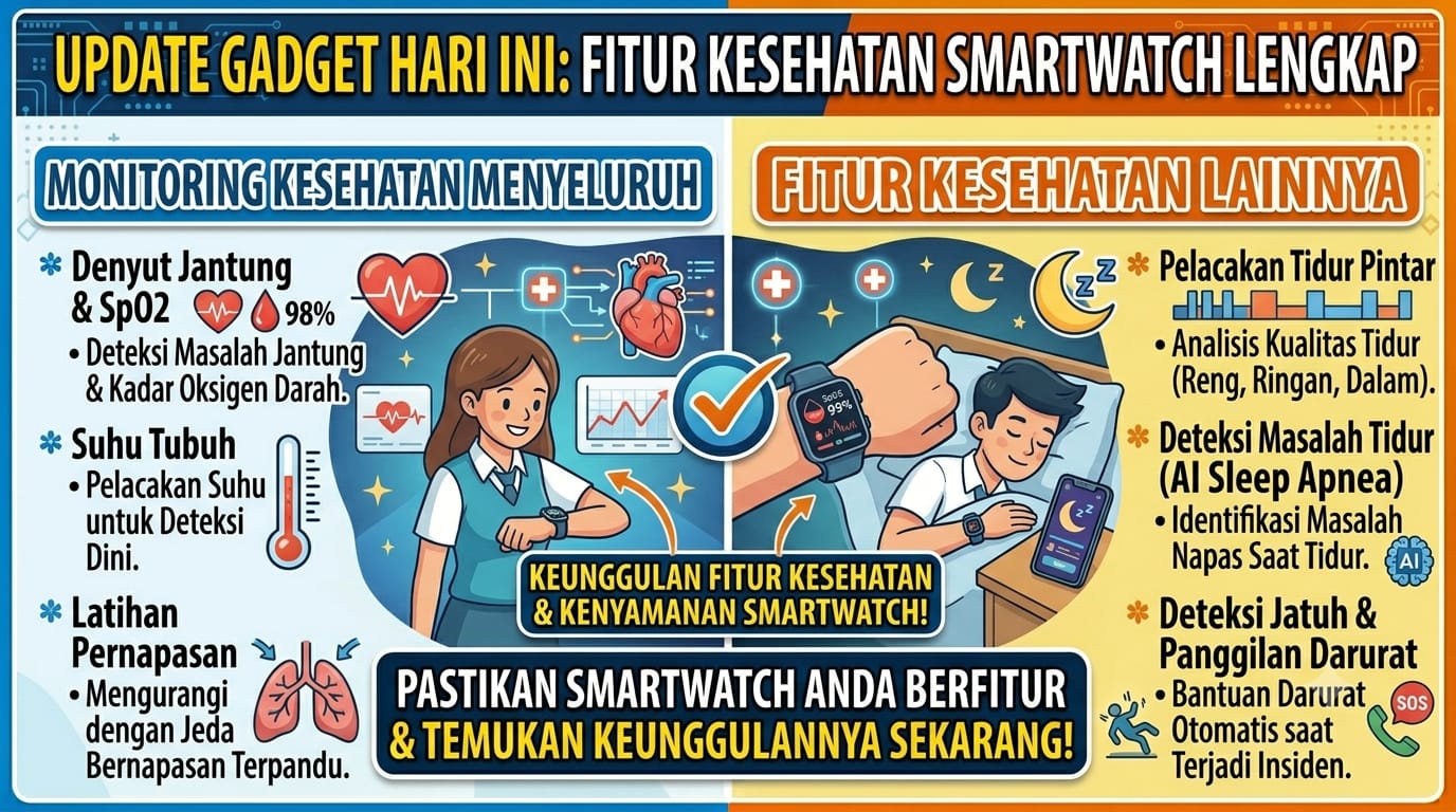 Smartwatch Generasi Baru Hadir dengan Fitur Kesehatan Lengkap