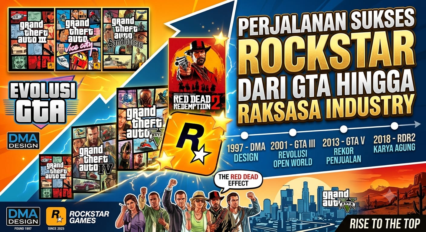 Perjalanan Sukses Rockstar Games: Dari GTA hingga Menjadi Raksasa Industri Game