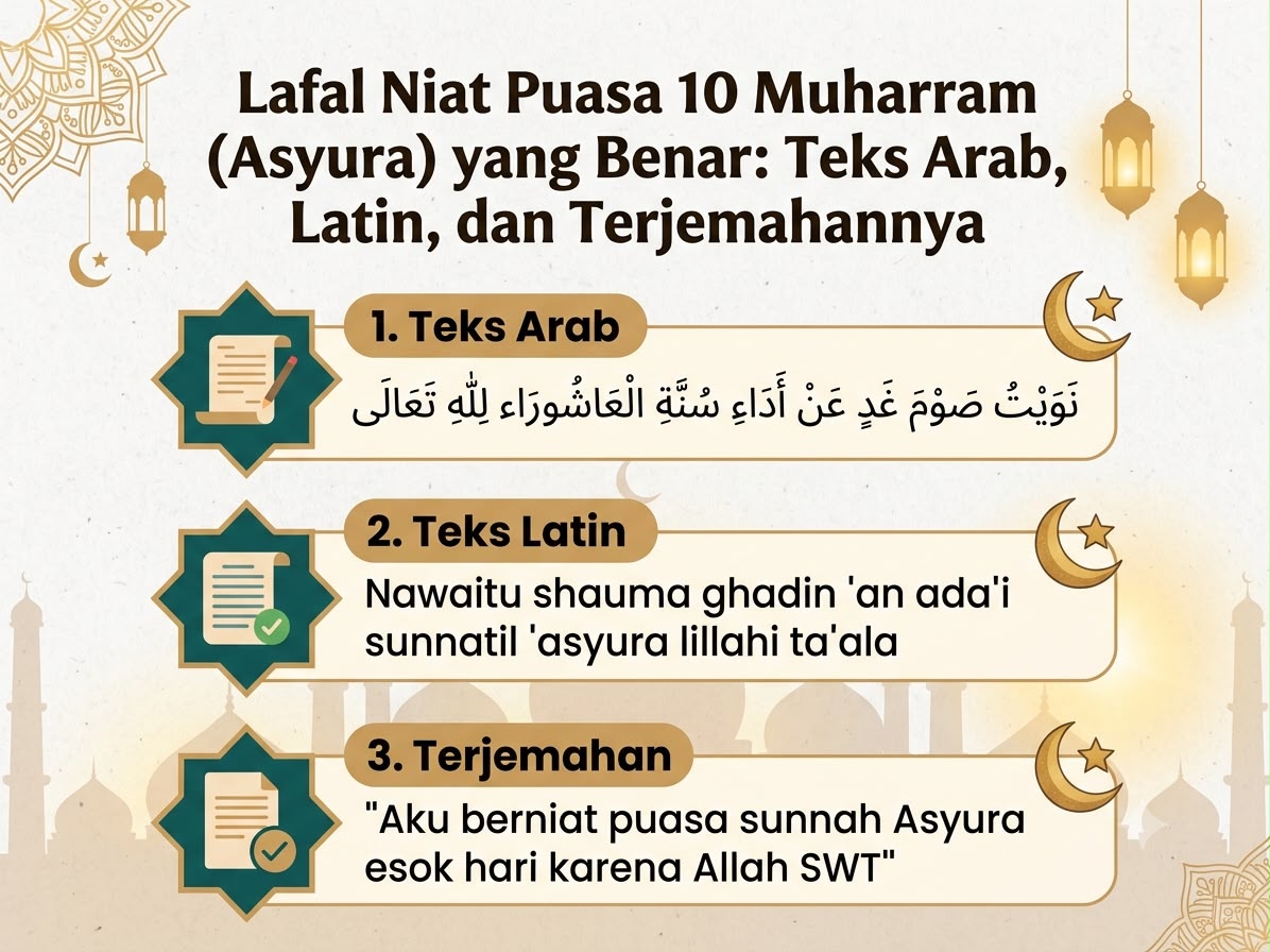 Lafal Niat Puasa 10 Muharram (Asyura) yang Benar: Teks Arab, Latin, dan Terjemahannya