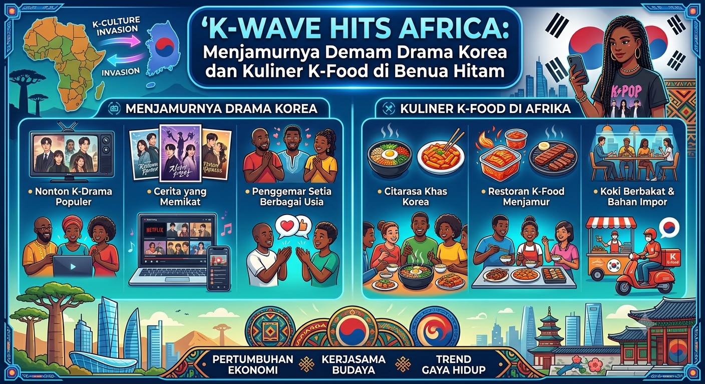 K-Wave Hits Africa: Menjamurnya Demam Drama Korea dan Kuliner K-Food di Benua Hitam