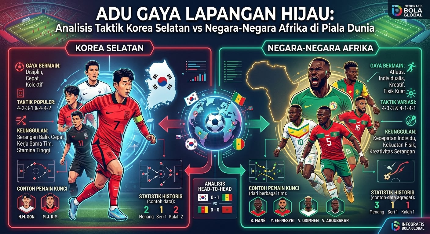 Adu Gaya Lapangan Hijau: Analisis Taktik Korea Selatan vs Negara-Negara Afrika di Piala Dunia