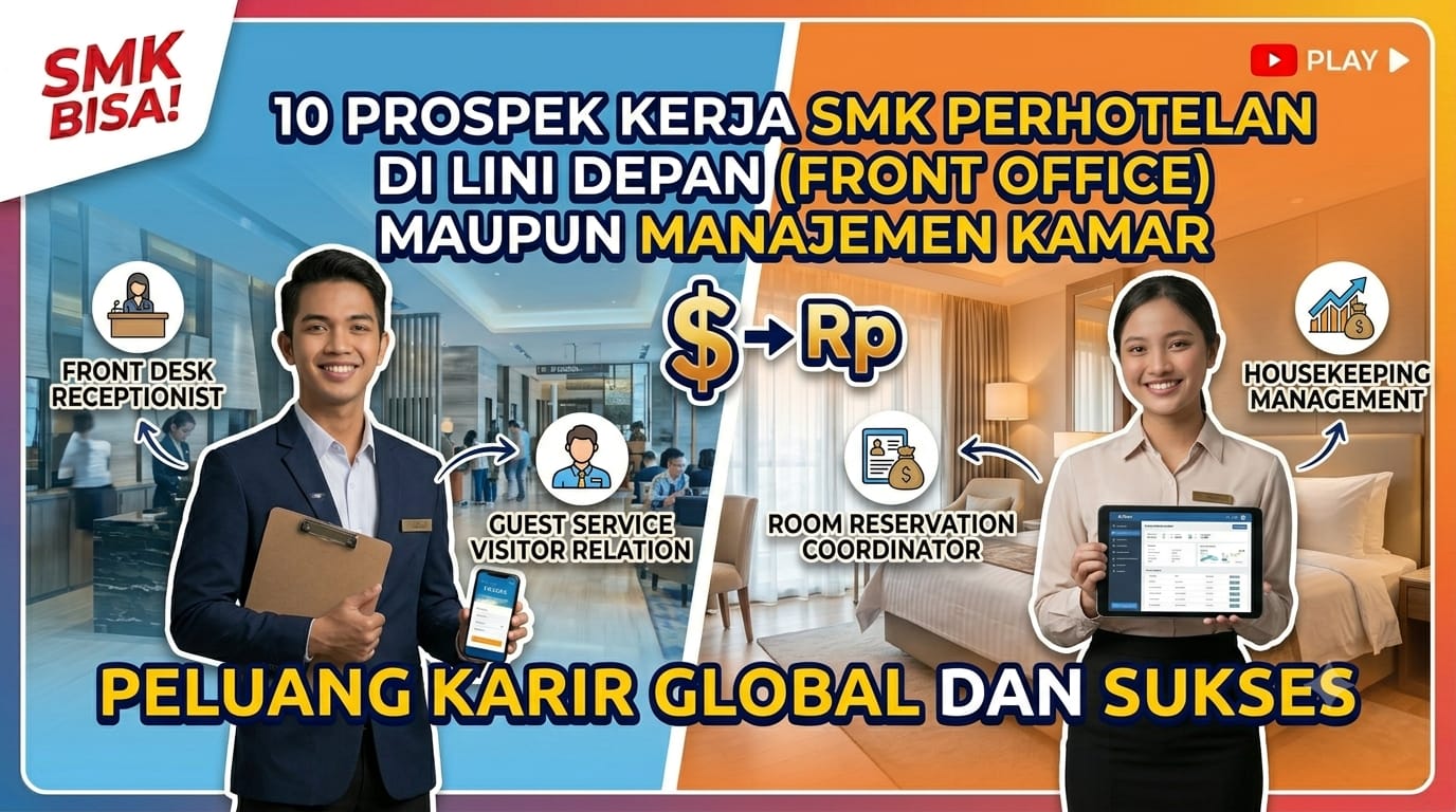 10 Prospek Kerja SMK Perhotelan di Lini Depan (Front Office) Maupun Manajemen Kamar