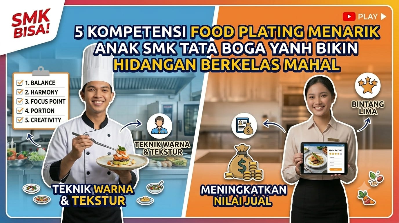 5 Kompetensi Food Plating Menarik Anak SMK Tata Boga yang Bikin Hidangan Berkelas Mahal
