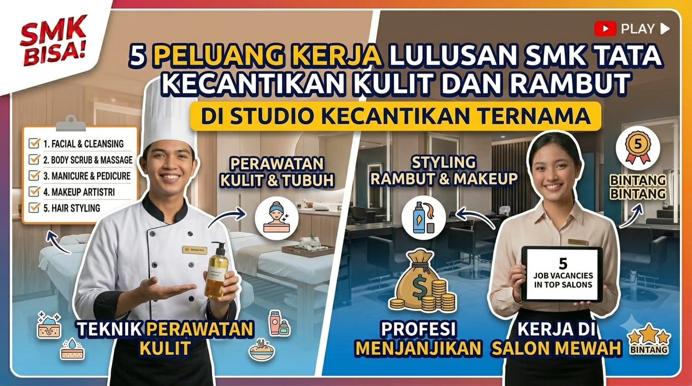 5 Peluang Kerja Lulusan SMK Tata Kecantikan Kulit dan Rambut di Studio Kecantikan Ternama