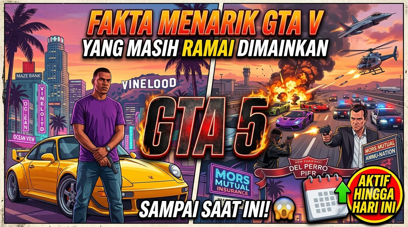 Fakta Menarik GTA V yang Masih Ramai Dimainkan Hingga Saat Ini