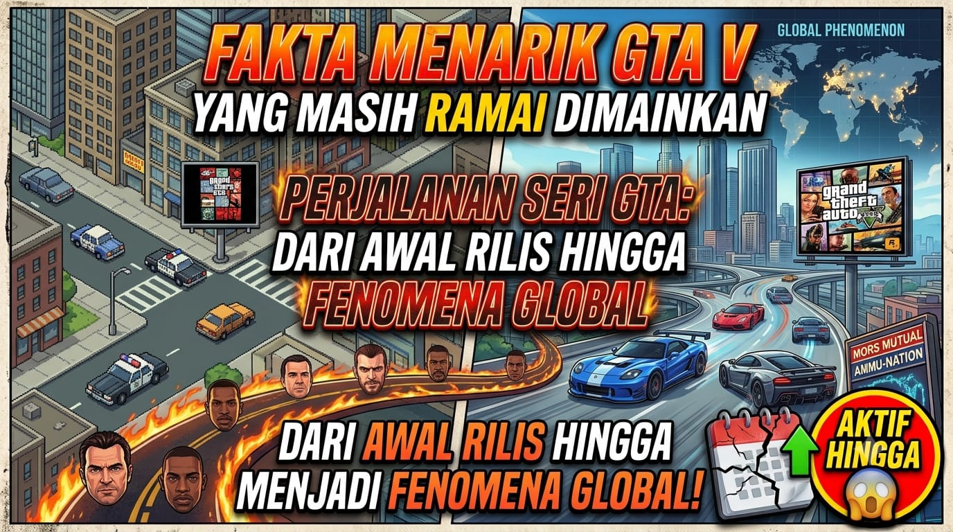 Perjalanan Seri GTA dari Awal Rilis hingga Menjadi Fenomena Global