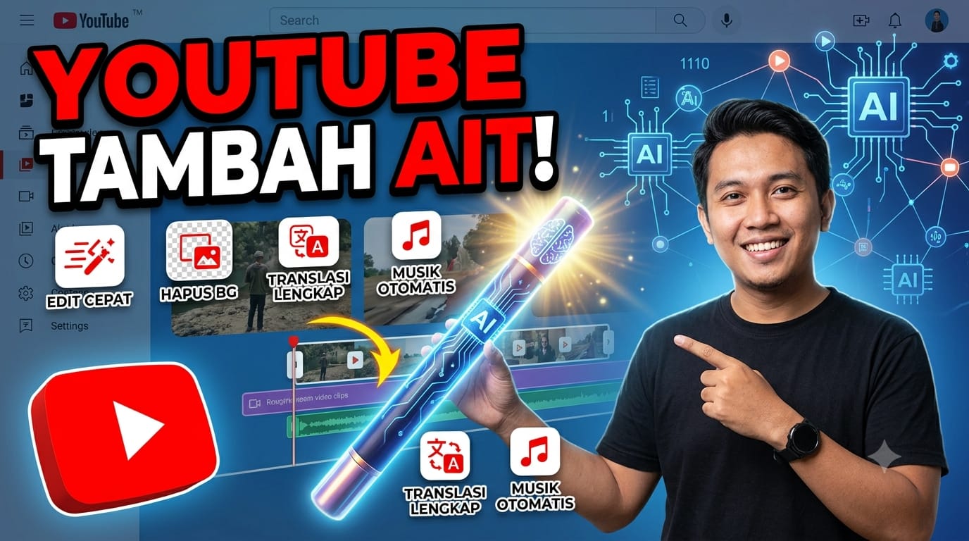 YouTube Tambahkan Alat AI untuk Mempermudah Proses Editing Video