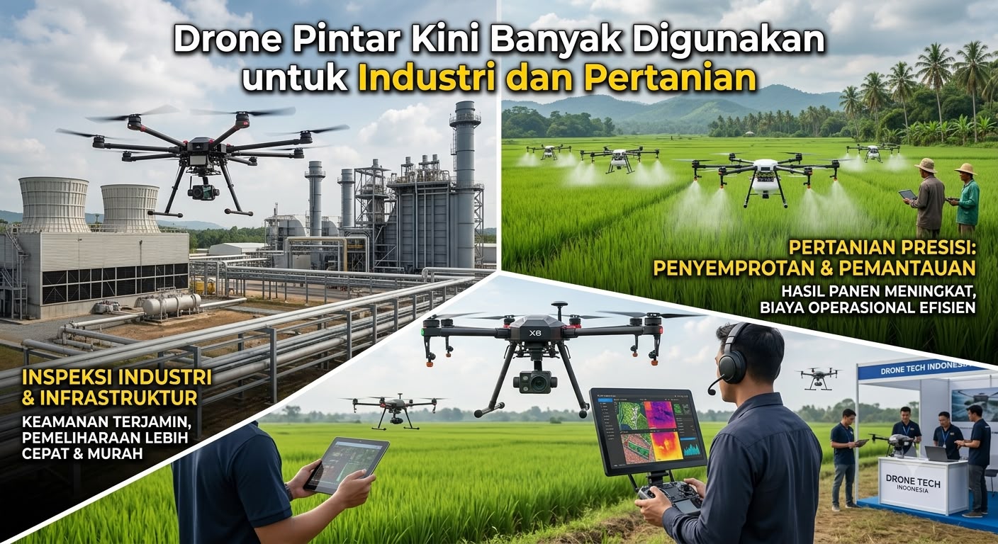 Drone Pintar Kini Banyak Digunakan untuk Industri dan Pertanian