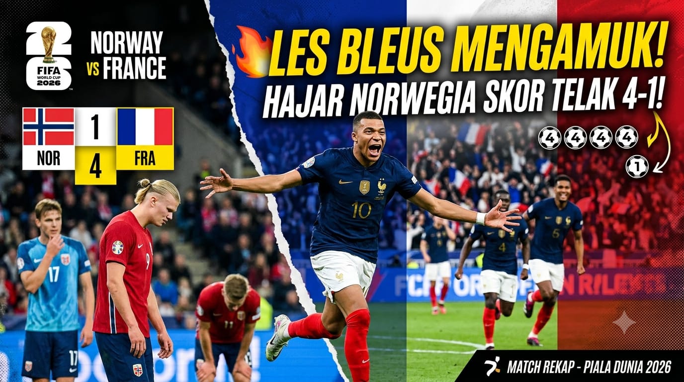 Norway vs France: Les Bleus Mengamuk, Hajar Norwegia dengan Skor Telak 4-1!