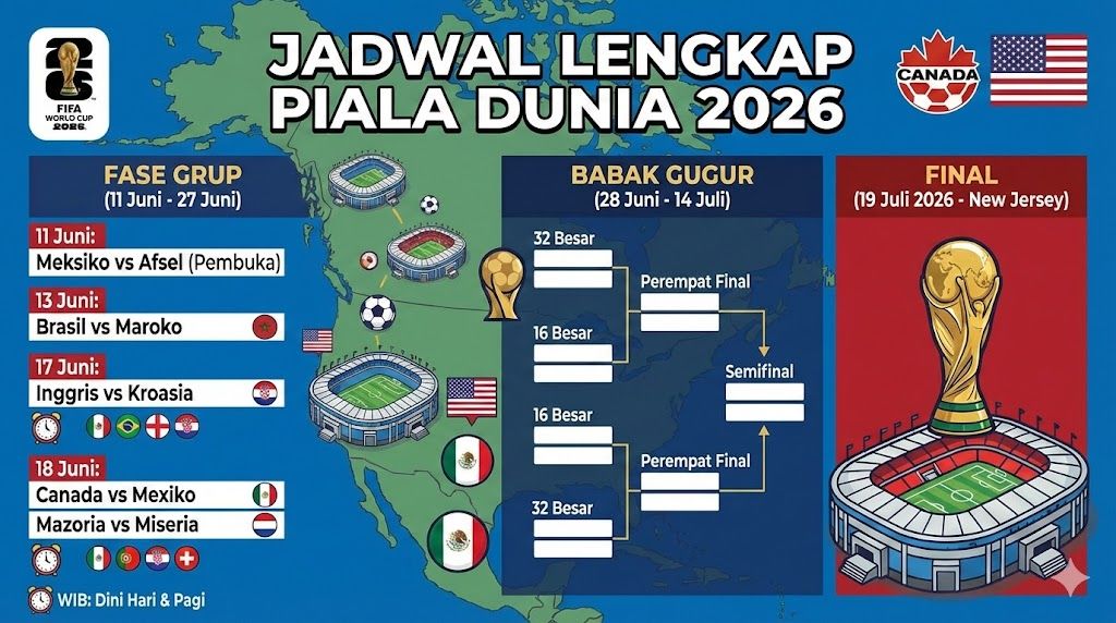 Menuju Babak Gugur: Jadwal Lengkap dan Duel Penentu Kelolosan di Piala Dunia 2026!