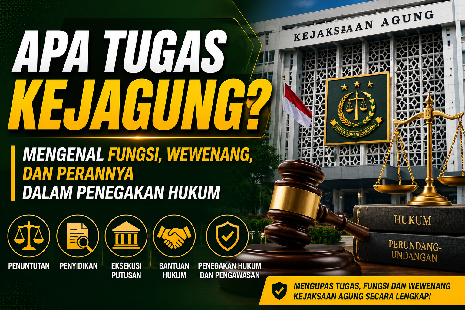 Apa Tugas Kejagung? Mengenal Fungsi, Wewenang, dan Perannya dalam Penegakan Hukum