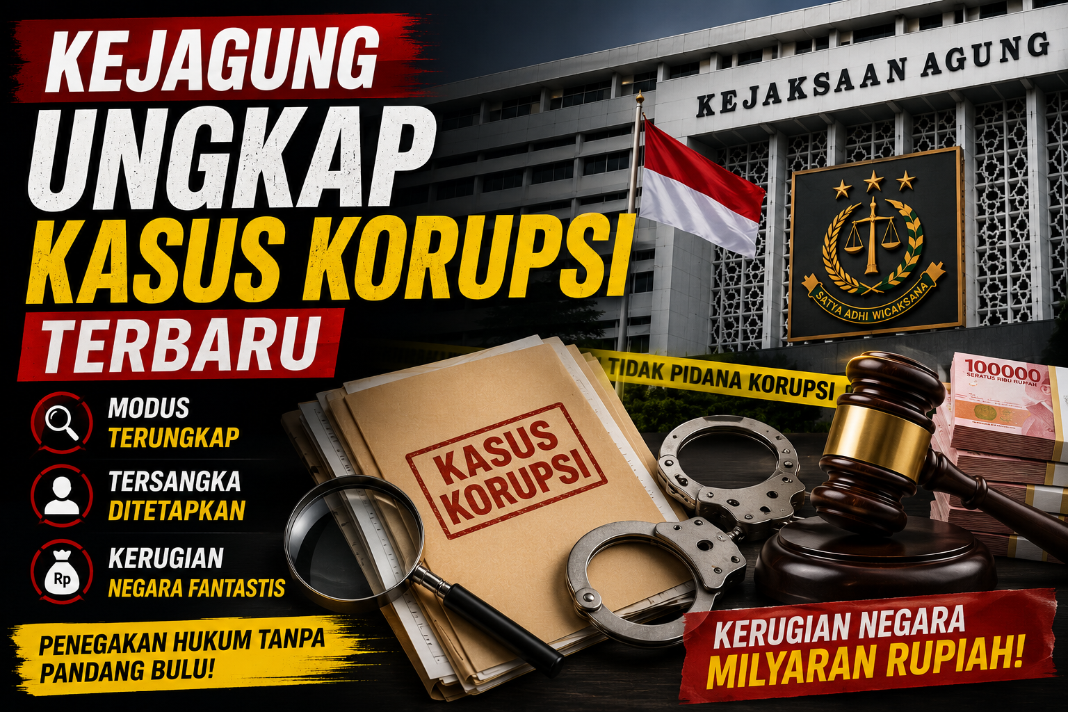 Kejagung Ungkap Kasus Korupsi Terbaru: Modus, Tersangka, dan Kerugian Negara