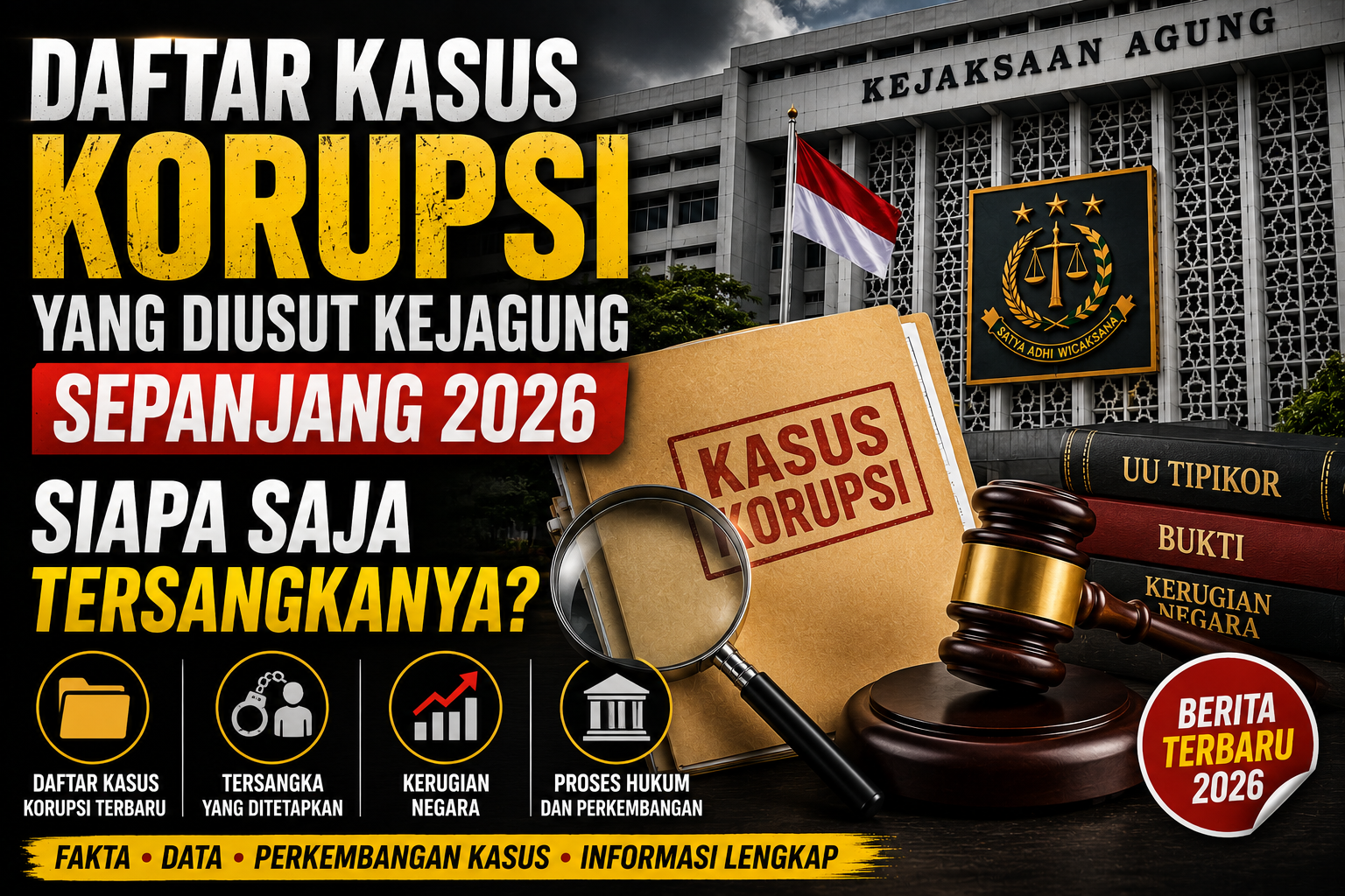 Daftar Kasus Korupsi yang Diusut Kejagung Sepanjang 2026, Siapa Saja Tersangkanya?