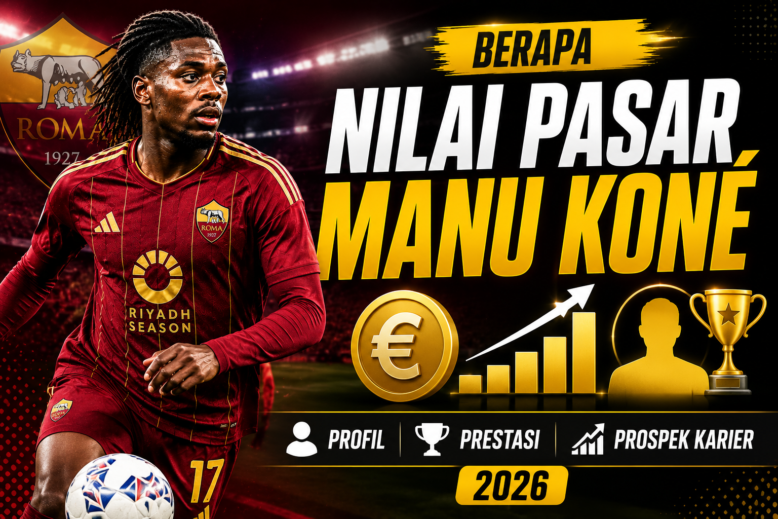 Berapa Nilai Pasar Manu Koné? Profil, Prestasi, dan Prospek Karier di Masa Depan