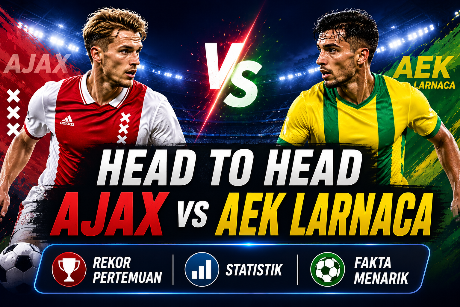 Head to Head Ajax vs AEK Larnaca: Rekor Pertemuan, Statistik, dan Fakta Menarik