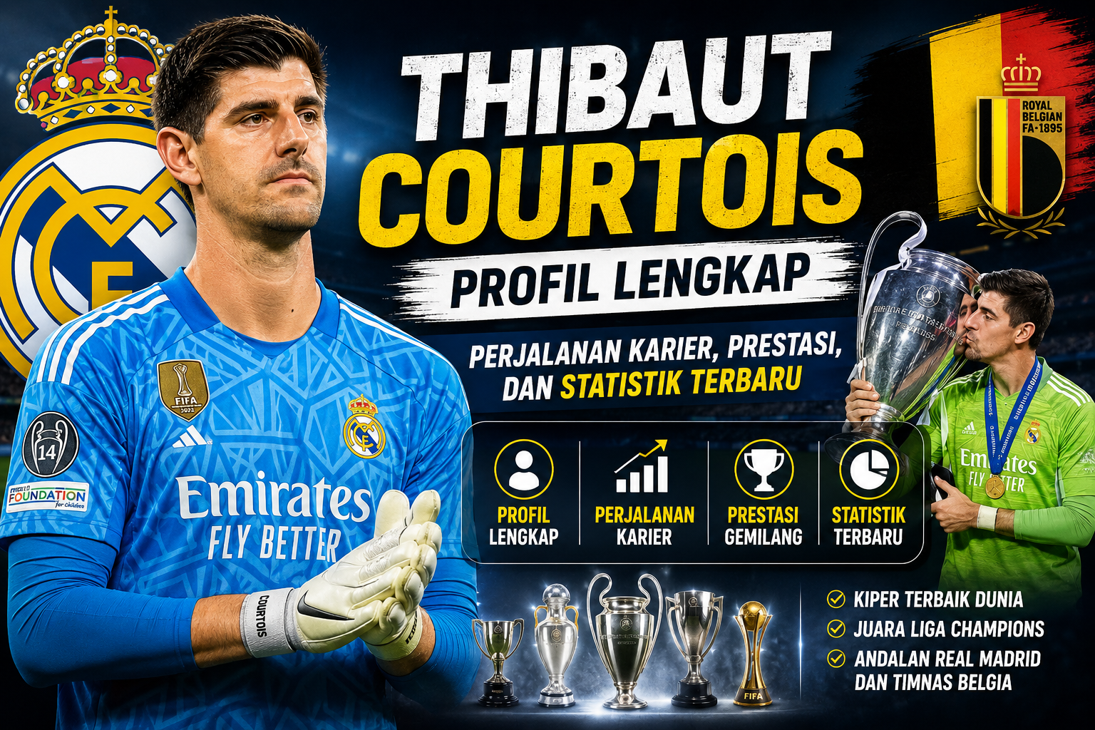 Thibaut Courtois: Profil Lengkap, Perjalanan Karier, Prestasi, dan Statistik Terbaru