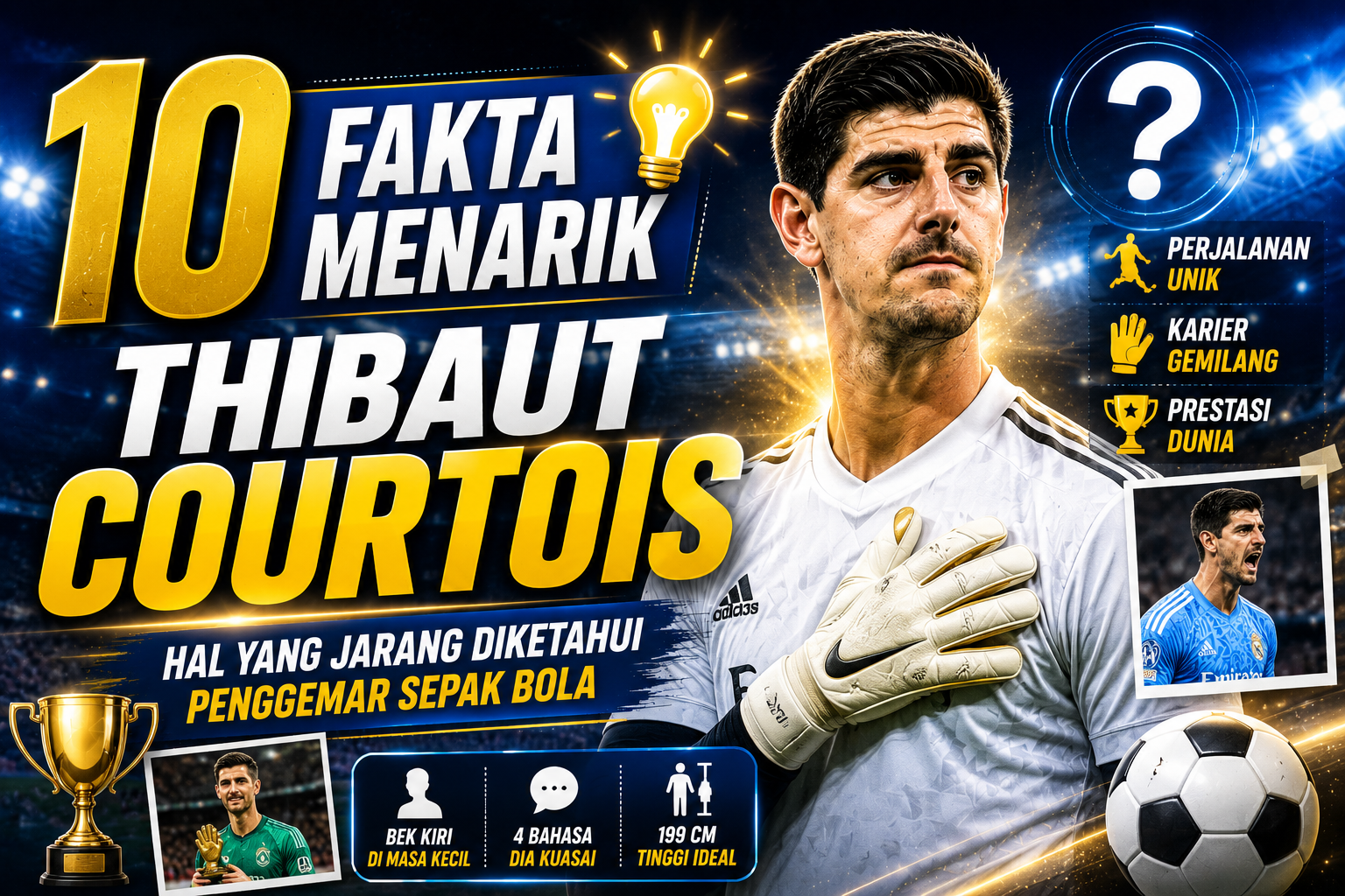 10 Fakta Menarik Thibaut Courtois yang Jarang Diketahui Penggemar Sepak Bola