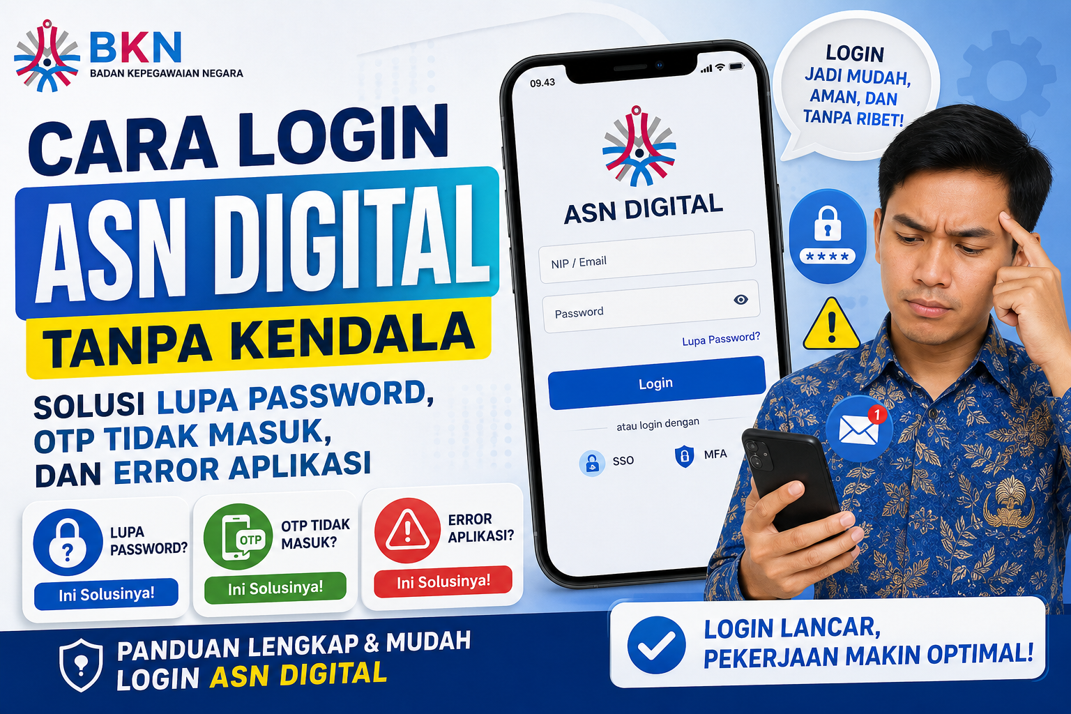 Cara Login ASN Digital Tanpa Kendala: Solusi Lupa Password, OTP Tidak Masuk, dan Error Aplikasi
