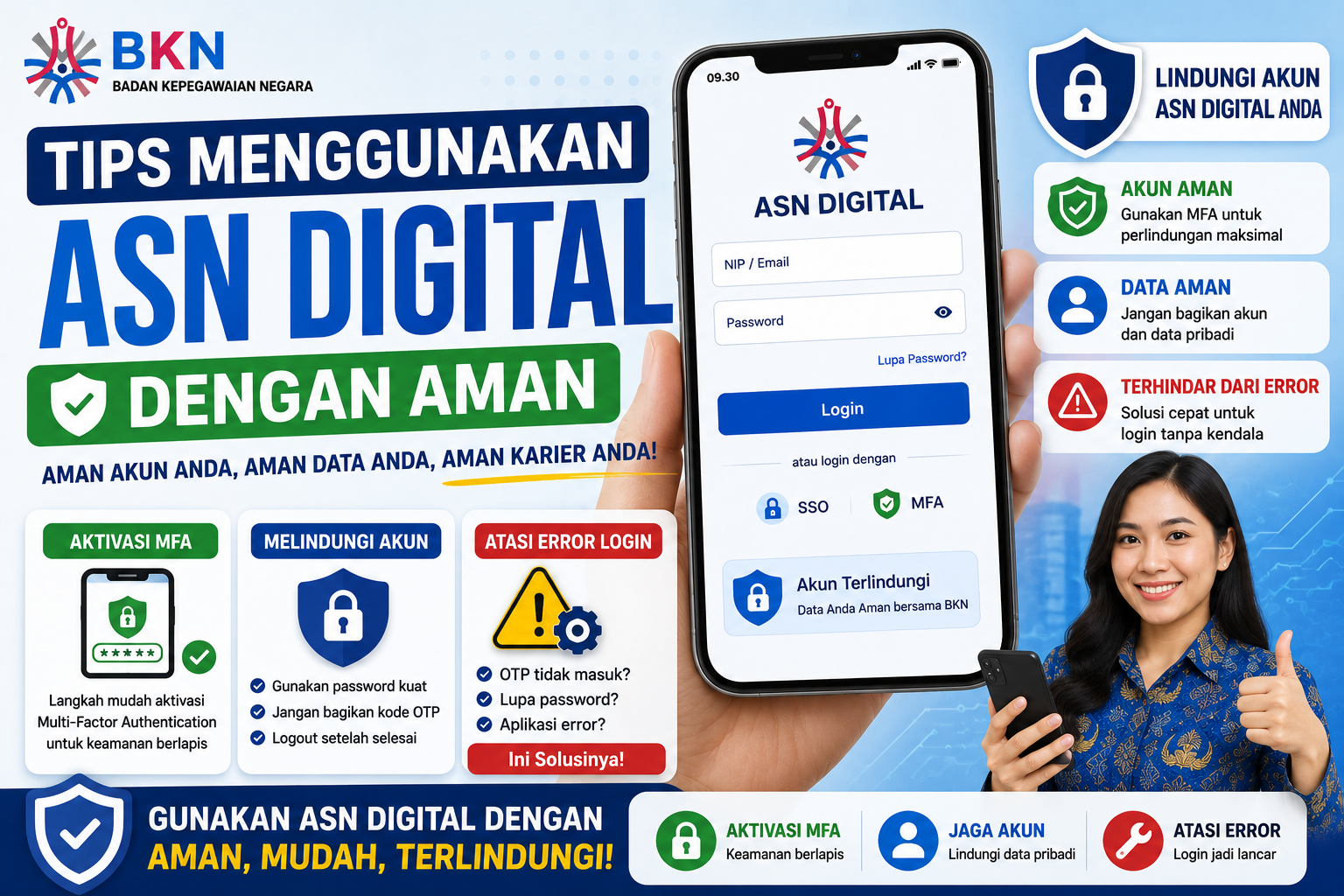Tips Menggunakan ASN Digital dengan Aman: Cara Aktivasi MFA, Melindungi Akun, dan Mengatasi Error Login