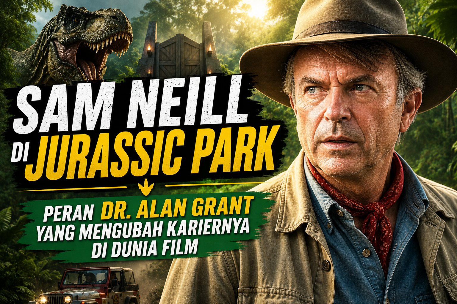 Sam Neill di Jurassic Park: Peran Dr. Alan Grant yang Mengubah Kariernya di Dunia Film