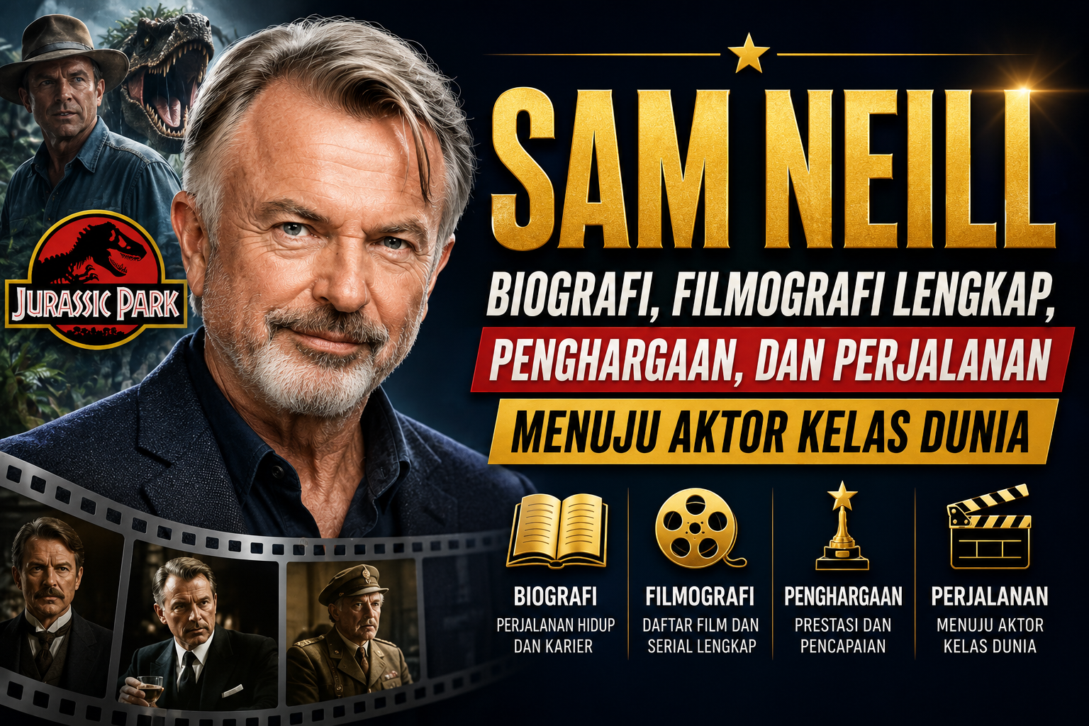 Sam Neill: Biografi, Filmografi Lengkap, Penghargaan, dan Perjalanan Menuju Aktor Kelas Dunia