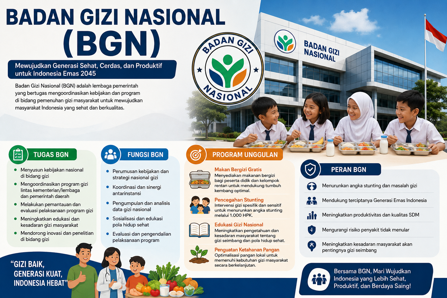 Badan Gizi Nasional (BGN): Tugas, Fungsi, Program, dan Perannya dalam Meningkatkan Gizi Masyarakat Indonesia