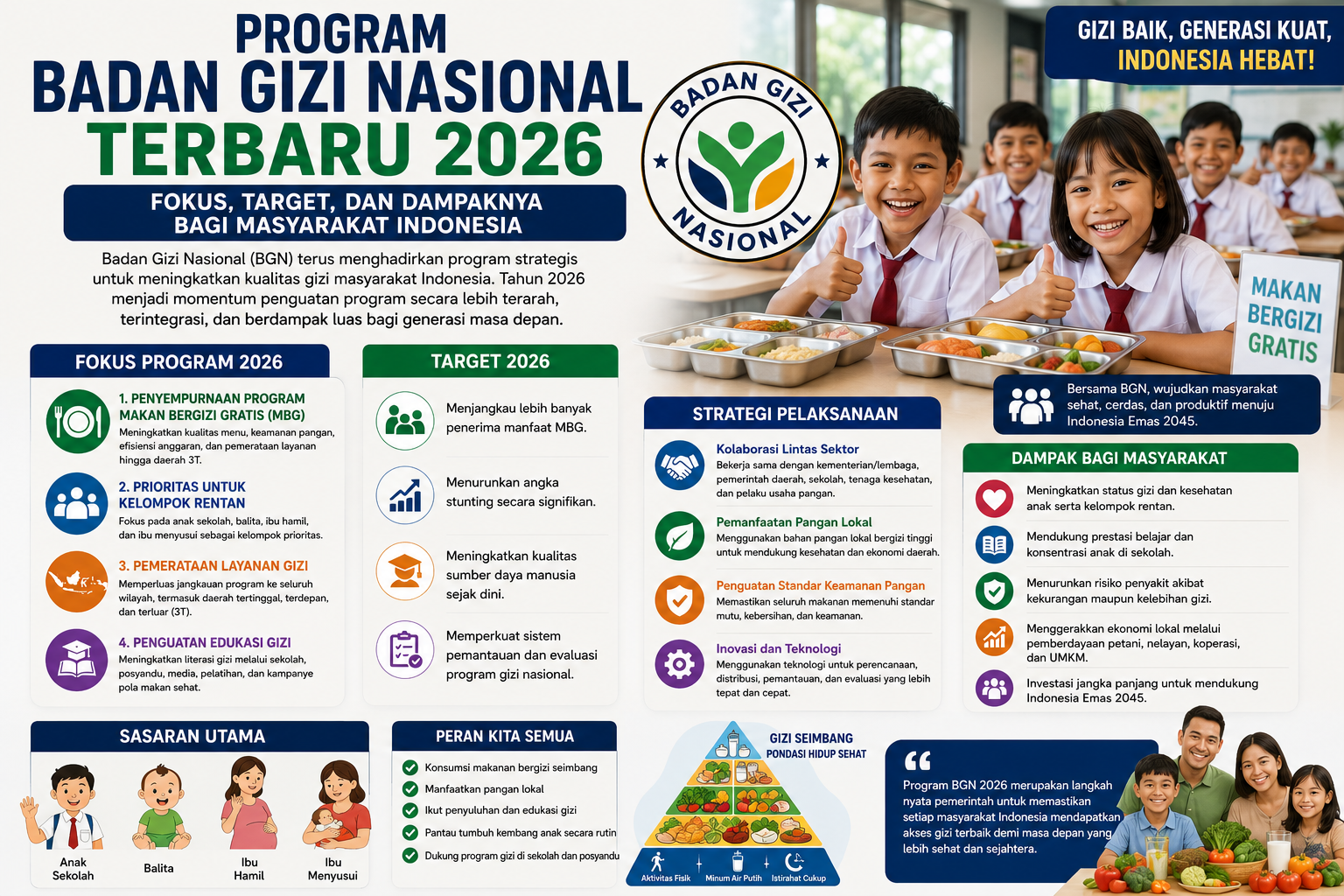 Program Badan Gizi Nasional Terbaru 2026: Fokus, Target, dan Dampaknya bagi Masyarakat Indonesia