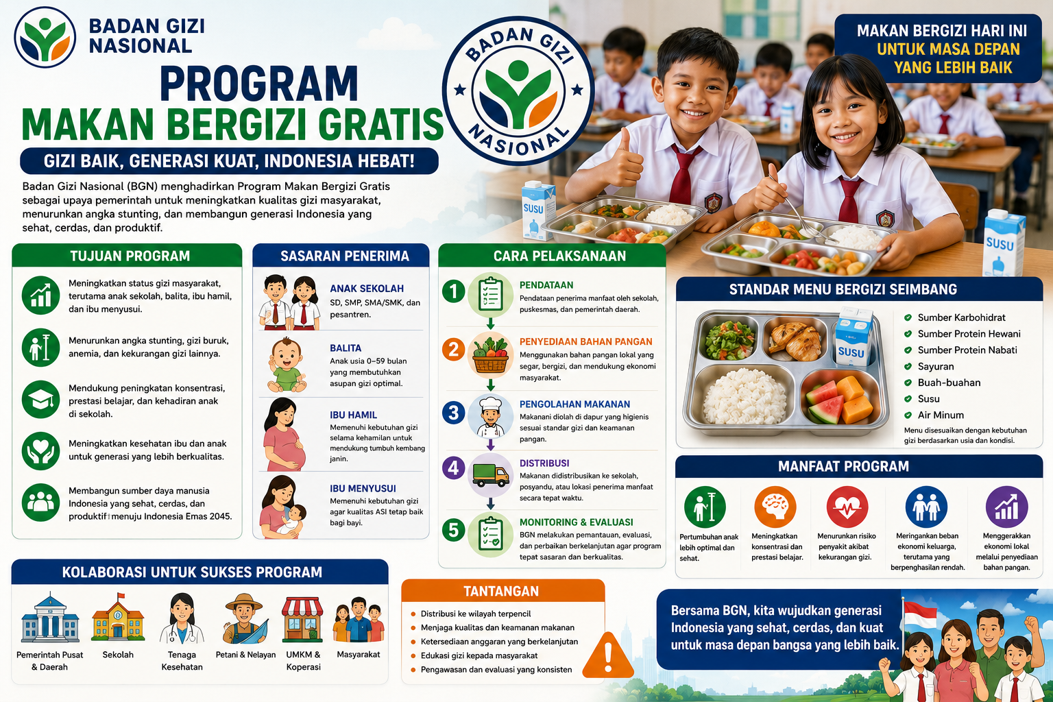 Badan Gizi Nasional dan Program Makan Bergizi Gratis: Tujuan, Manfaat, serta Cara Pelaksanaannya