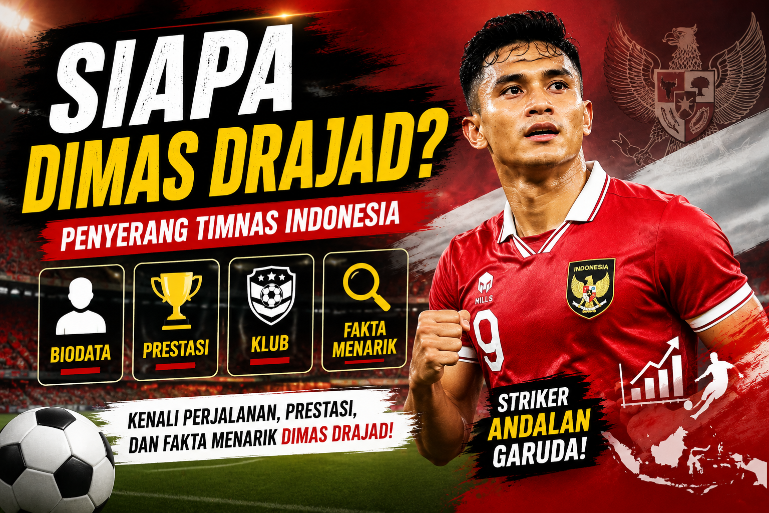 Siapa Dimas Drajad? Biodata, Prestasi, Klub, dan Fakta Menarik Penyerang Timnas Indonesia