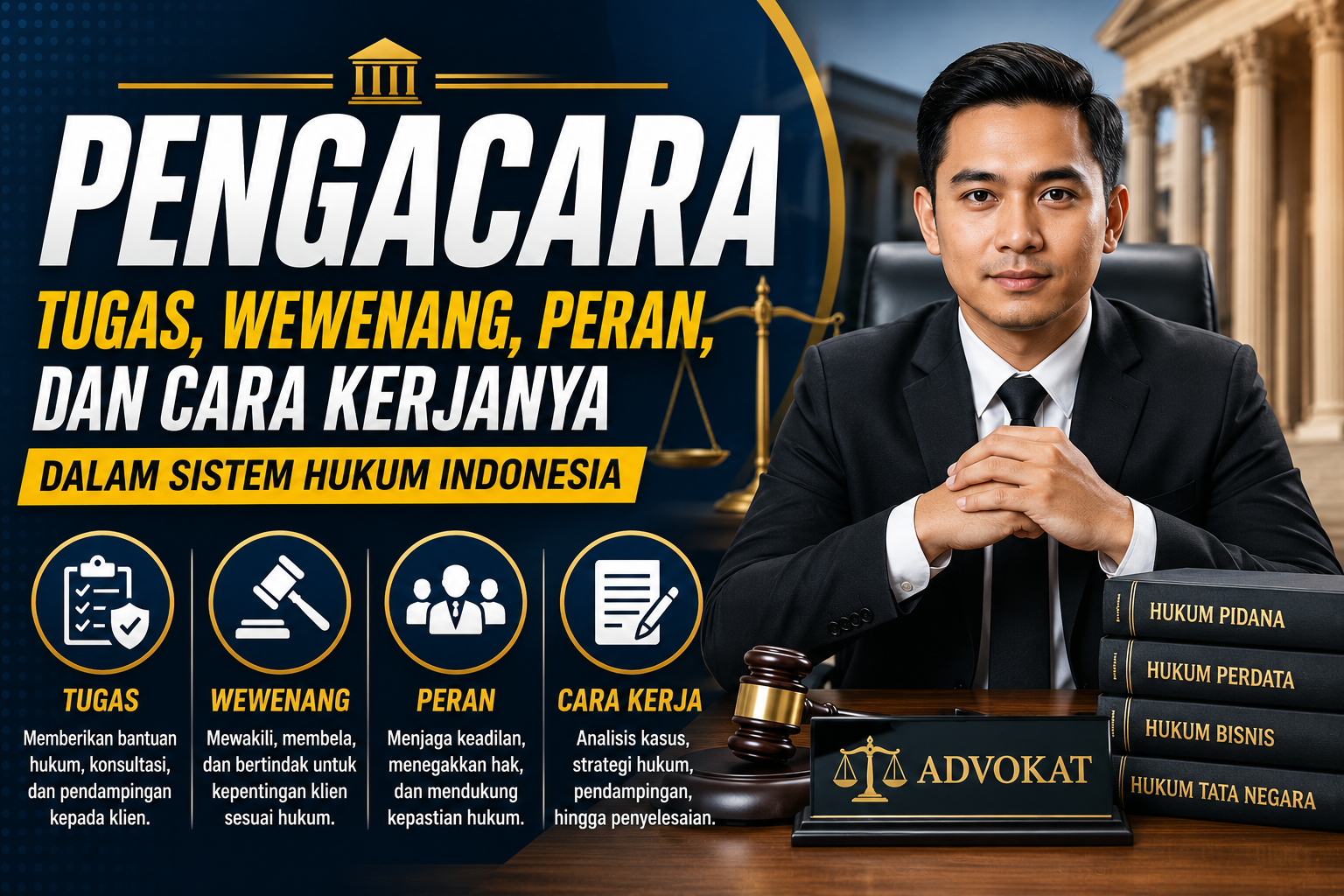Pengacara: Tugas, Wewenang, Peran, dan Cara Kerjanya dalam Sistem Hukum Indonesia