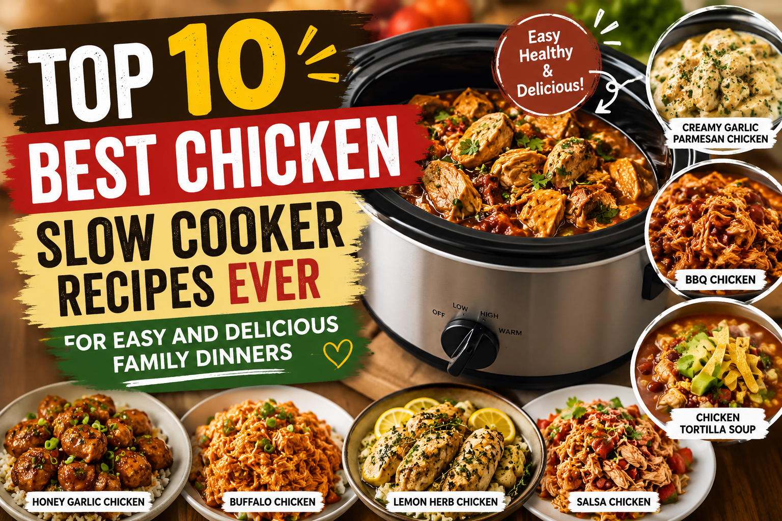 Top 10 Best Chicken Slow Cooker Recipes Ever for Easy and Delicious Family Dinners