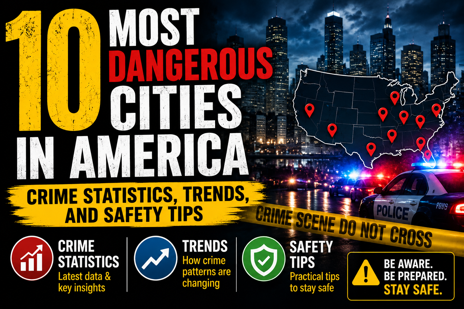 10 Most Dangerous Cities in America: Crime Statistics, Trends, and Safety Tips