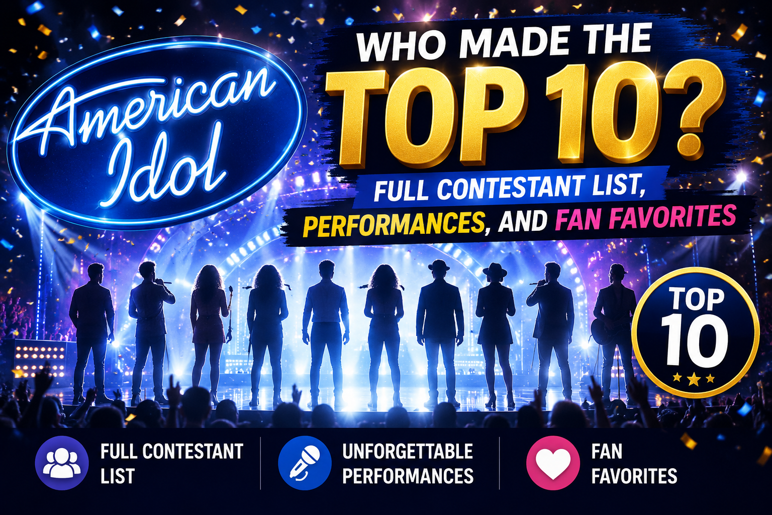 Who Made the American Idol Top 10? Full Contestant List, Performances, and Fan Favorites